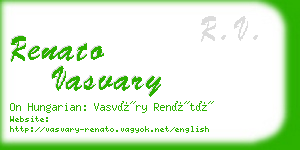 renato vasvary business card